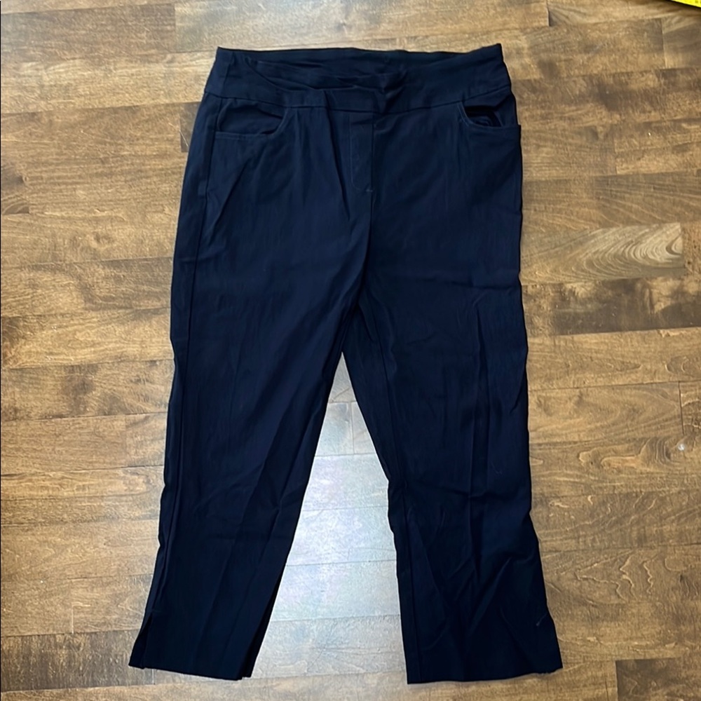 Tribal Capri Flat Front Women's Pants